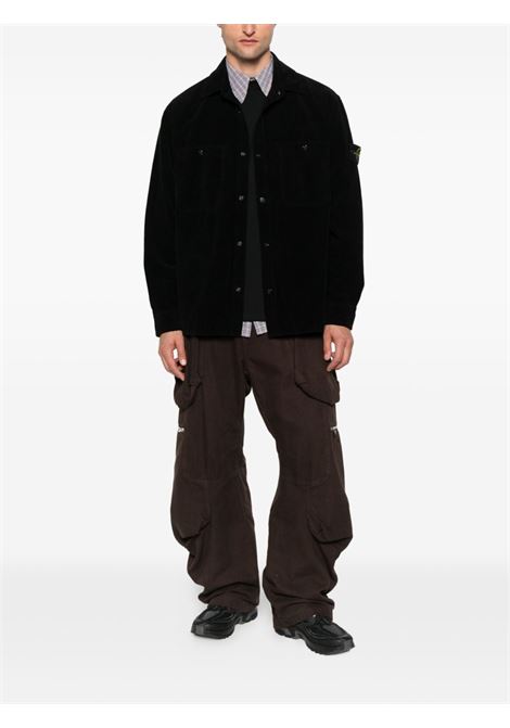 camicia overshirt uomo nera STONE ISLAND | K2S15 1200012 S0212V0029